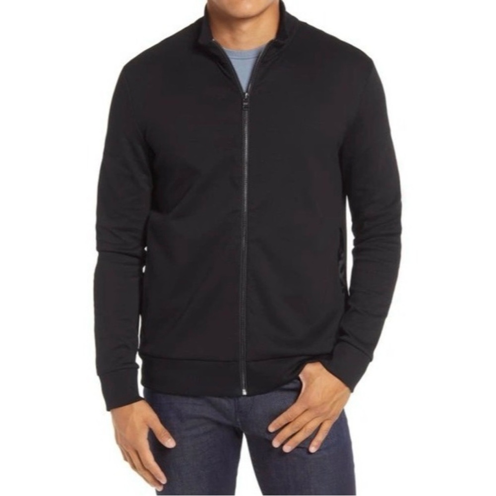 Boss Men's Black‎ Zip-Up Sweater Jacket Sz XXL (TXA965)
